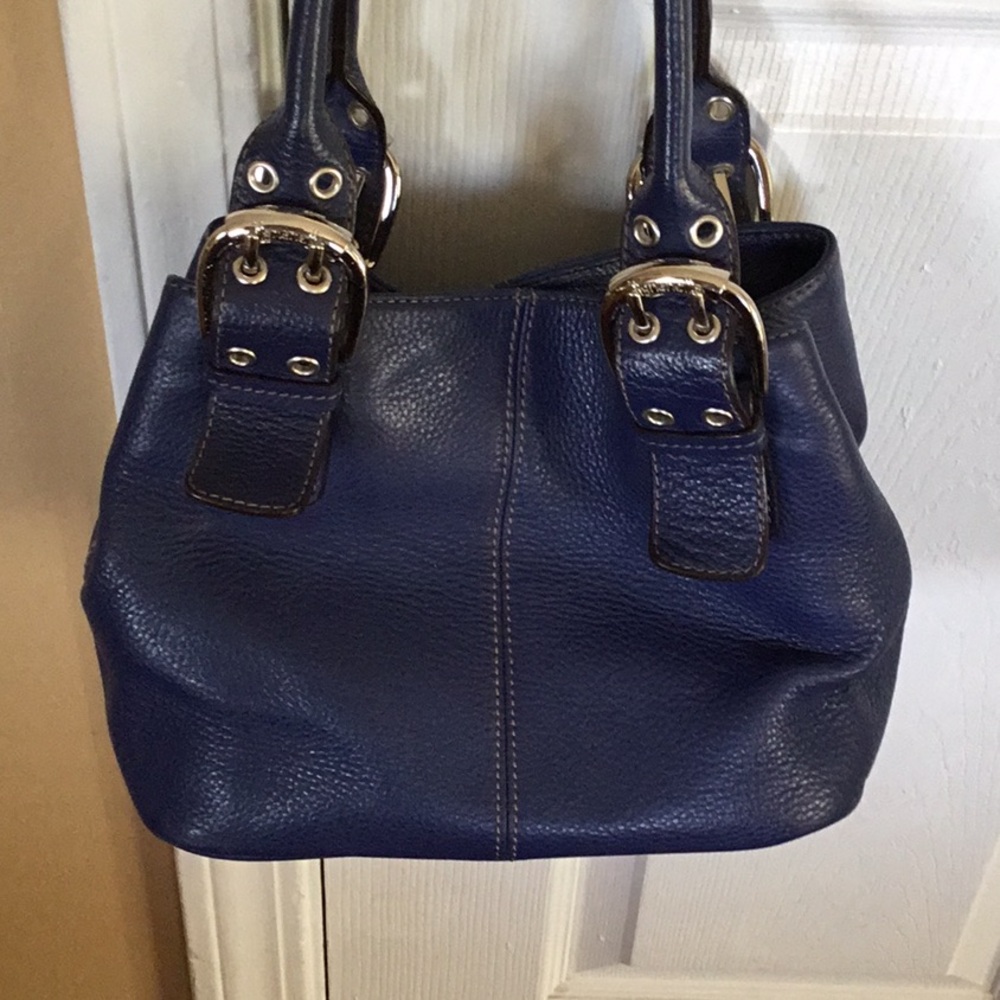 Tignanello Y2K Festival Blue Leather purse